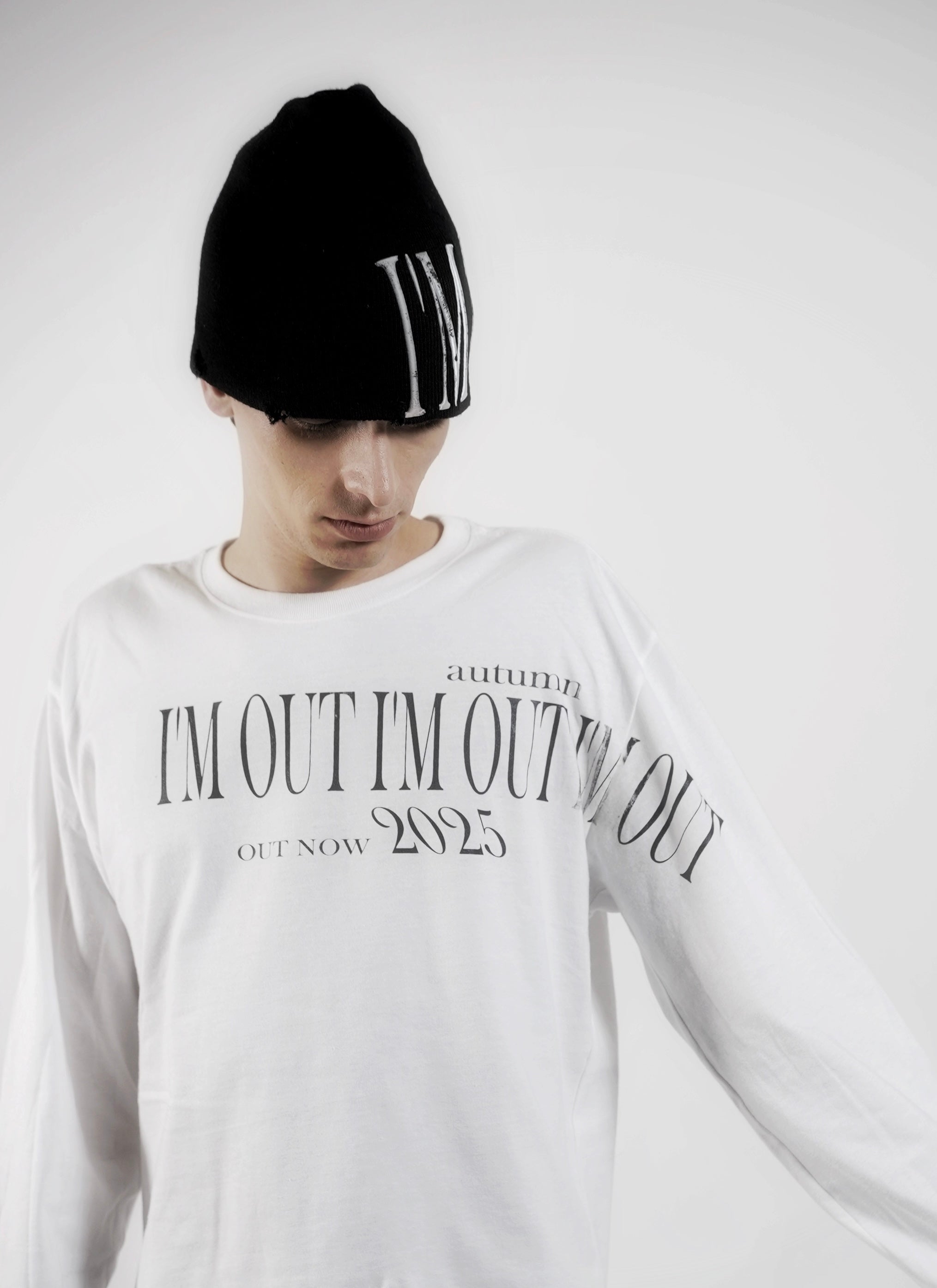 IM OUT 2025 WHITE LONGSLEEVE